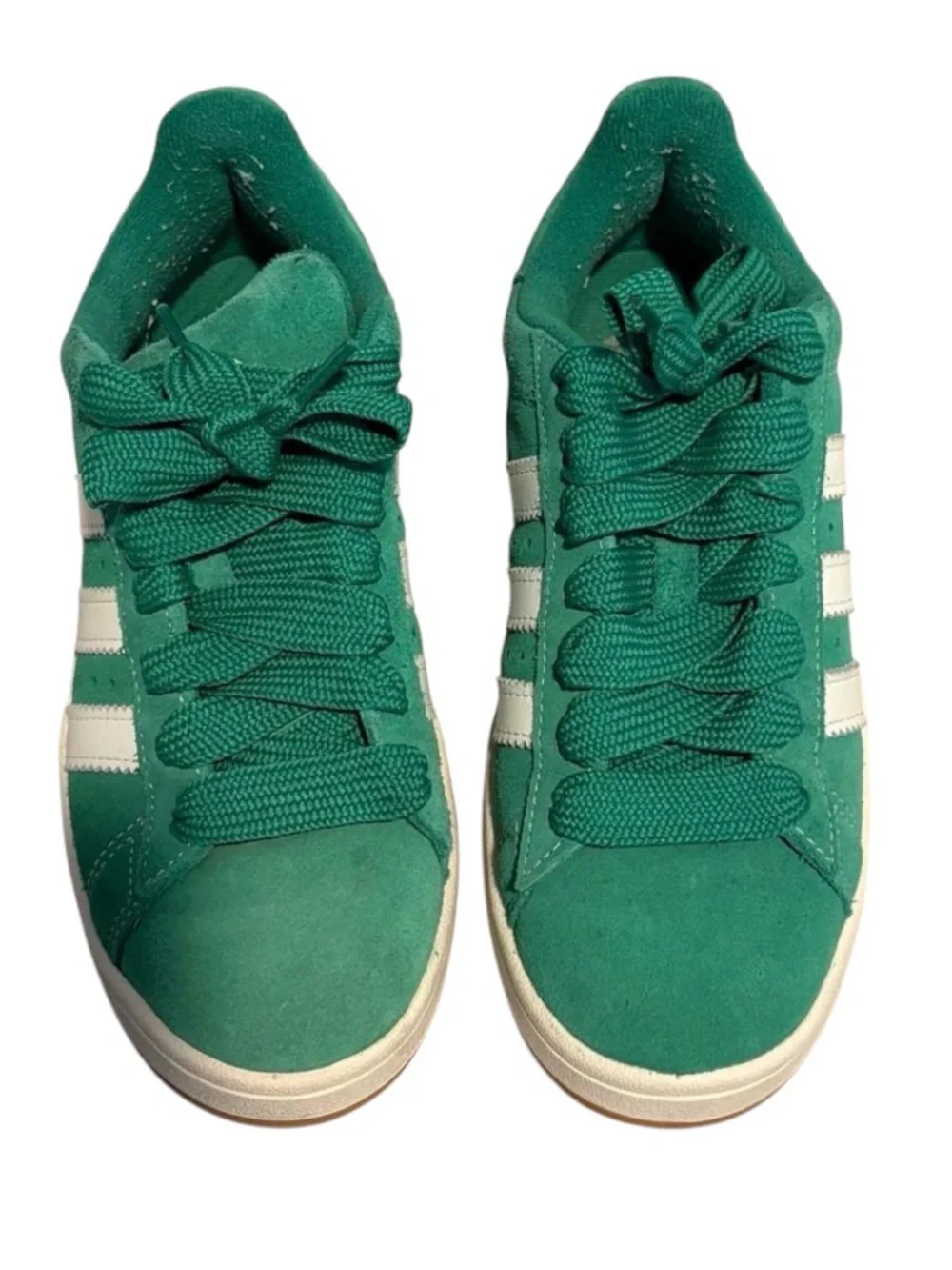 Adidas Campus 00 Green & White Sneakers Size 7